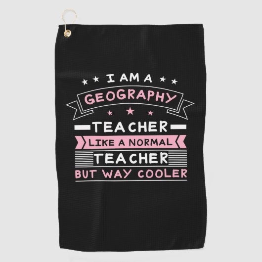 I Am A Geography Teacher Golfhanddoek (Voorkant)