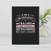 I Am A Geography Teacher Kaart (Staand voorkant)