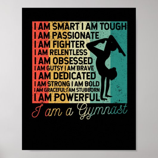 I am a gymnast Funny gymnastics coach Poster (Voorkant)