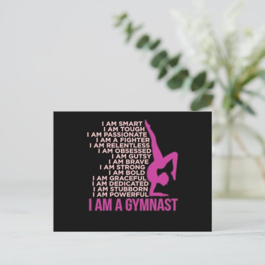 I Am A Gymnast Gymnastics Gymnastic Sports Lover G Briefkaart (Staand voorkant)