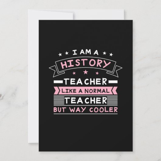 I Am A History Teacher Kaart (Voorkant)