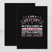 I Am A History Teacher Kaart (Voorkant / Achterkant)