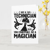 I Am A Lab Technician Laboratory Science Lab Tech Kaart (Gele Bloem)