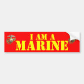 I AM A MARINE BUMPERSTICKER (Voorkant)