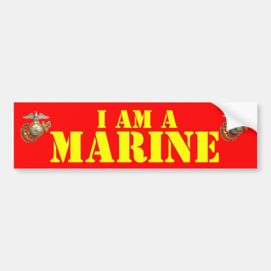 I AM A MARINE BUMPERSTICKER (Voorkant)