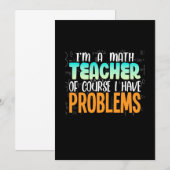 I Am A Math Teacher Kaart (Voorkant / Achterkant)