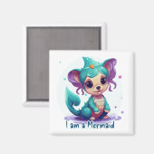 I am a Mermaid too Magneet (Voorkant / Achterkant)