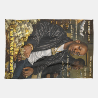 I AM A MONEY MAGNET KITCHEN TOWEL THEEDOEK
