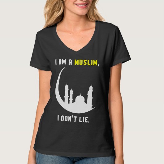 I am a Muslim I don't lie Islamic T-shirt (Voorkant)
