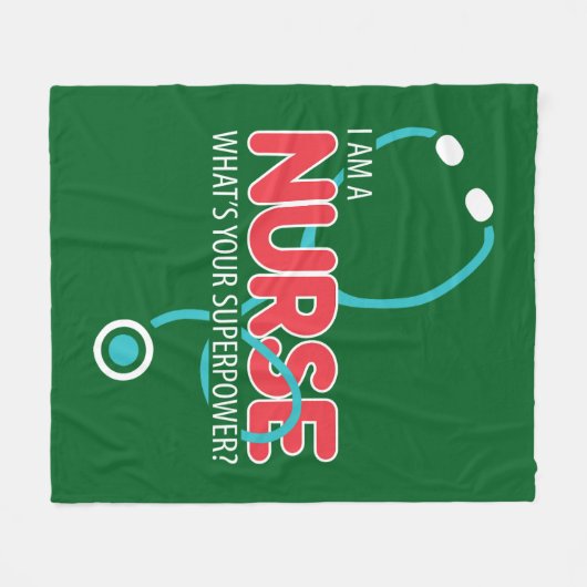 I am a Nurse Fleece Deken (Voorkant (Horizontaal))