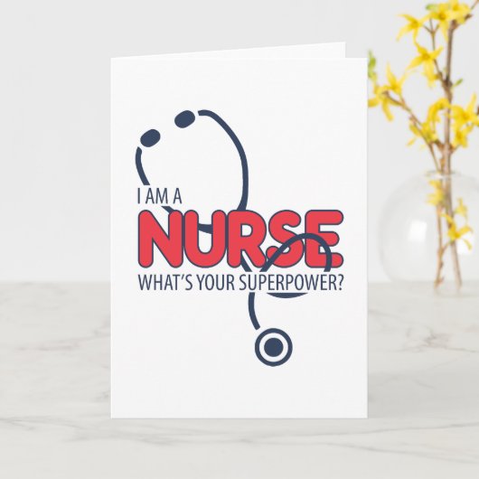I am a Nurse Kaart (Gele Bloem)