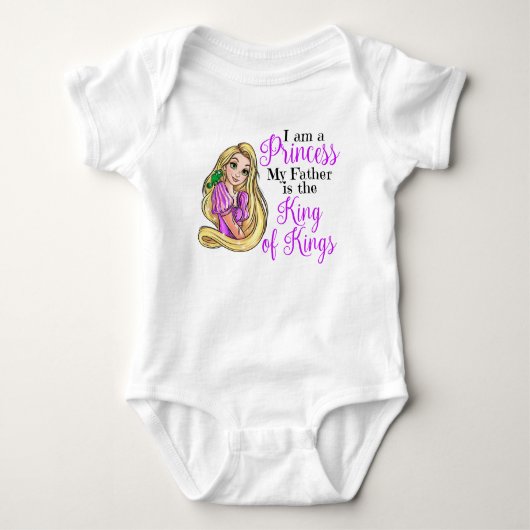 I am a princess Rapunzel baby onsie shirt (Voorkant)