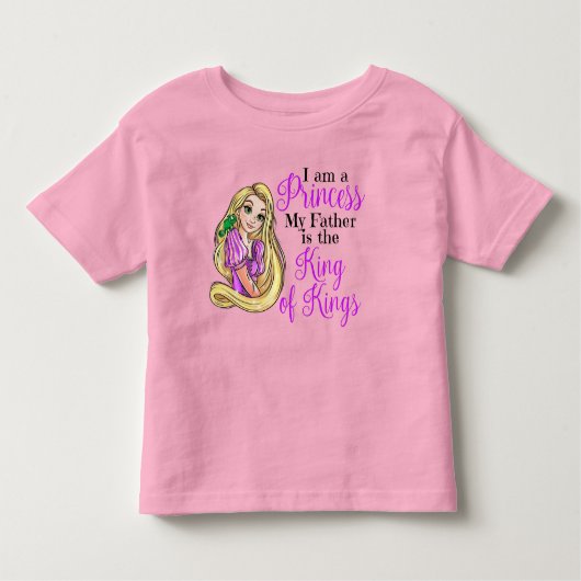 I am a princess Rapunzel throw pillow Kinder Shirts (Voorkant)