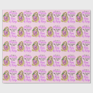I am a princess Rapunzel wrapping paper Cadeaupapier