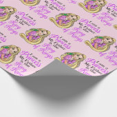 I am a princess Rapunzel wrapping paper Cadeaupapier (Hoek)