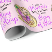 I am a princess Rapunzel wrapping paper Cadeaupapier (Rol Hoek)