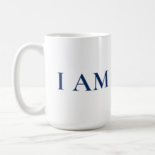 I AM A PRO | Bold Minimalist Blue Circle Mug Koffiemok (Links)