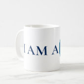 I AM A PRO | Bold Minimalist Blue Circle Mug Koffiemok (Voorkant links)