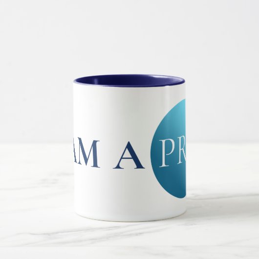 I AM A PRO | Bold Minimalist Blue Circle Mug Mok (Midden)