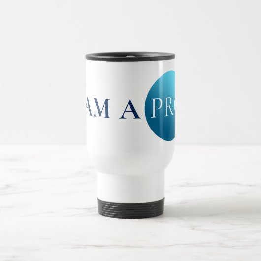 I AM A PRO | Bold Minimalist Blue Circle Mug Reisbeker (Center)