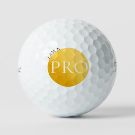 I AM A PRO | Custom Golden Golf Ball Golfballen