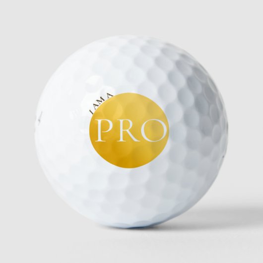 I AM A PRO - Custom Golden Golf Ball Golfballen (Voorkant)