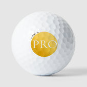 I AM A PRO | Custom Golden Golf Ball  Golfballen (Voorkant)
