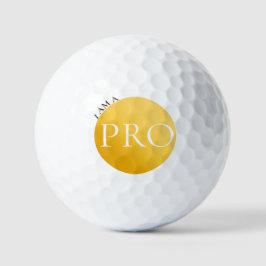 I AM A PRO | Custom Golden Golf Ball  Golfballen