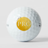 I AM A PRO | Custom Golden Golf Ball  Golfballen (Voorkant)