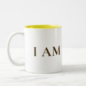 I AM A PRO | Elegant Gold Circle Motivational Mug Tweekleurige Koffiemok (Links)