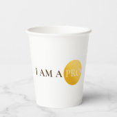 I AM A PRO | Elegant Gold Circle Motivational Papieren Bekers (Achterkant)