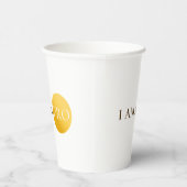 I AM A PRO | Elegant Gold Circle Motivational Papieren Bekers (Rechts)