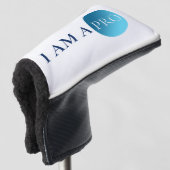 I Am a Pro – Minimal Athletic Statement Design Golfheadcover (3/4 voorkant)