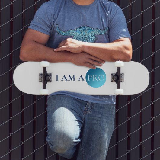 I Am a Pro – Minimal Athletic Statement Design Persoonlijk Skateboard (Buiten 3)