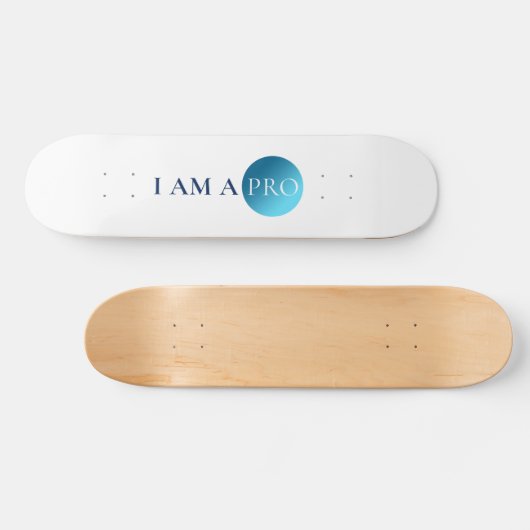 I Am a Pro – Minimal Athletic Statement Design Persoonlijk Skateboard (Horizontaal)