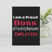 I am a Proud Boss of Freaking Awesome Employees Aankondiging (Staand voorkant)