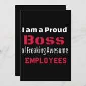 I am a Proud Boss of Freaking Awesome Employees Aankondiging (Voorkant / Achterkant)