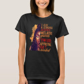 I am A Strong Aries Melanin Queen Zodiac Black Wom T-shirt (Voorkant)