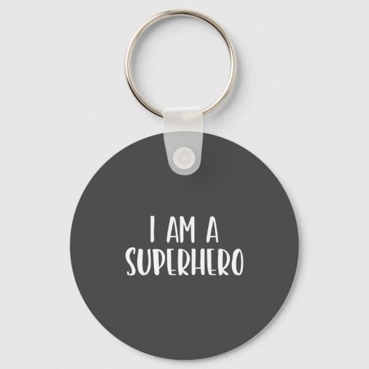 I Am A Superhero Halloween I'm Costume Easy Funny Sleutelhanger (Voorkant)
