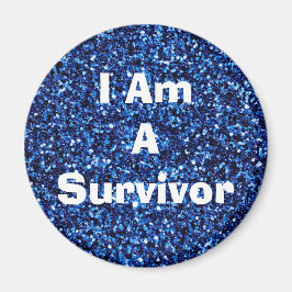 I Am a Survivor Affirm Blue MAgent Magneet