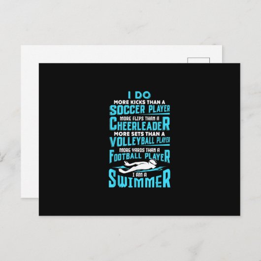 I Am A Swimmer Funny Swimming Pool Swim Lover Gift Feestdagenkaart (Voorkant / Achterkant)