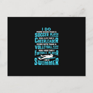 I Am A Swimmer Funny Swimming Pool Swim Lover Gift Feestdagenkaart