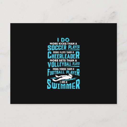 I Am A Swimmer Funny Swimming Pool Swim Lover Gift Feestdagenkaart (Voorkant)