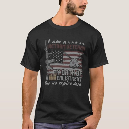 I Am A Vietnam Veteran Oath of Enlistment T-shirt (Voorkant)