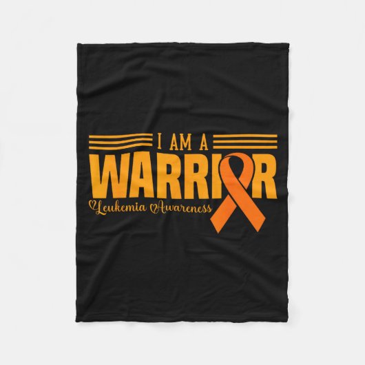 I Am A Warrior Funny Leukemia Blood Cancer Awarene Fleece Deken (Voorkant)