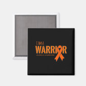 I am a Warrior Leukemia Cancer Awareness Magneet (Voorkant / Achterkant)