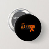 I am a Warrior Leukemia Cancer Awareness Ronde Button 5,7 Cm (Voorkant /achterkant)