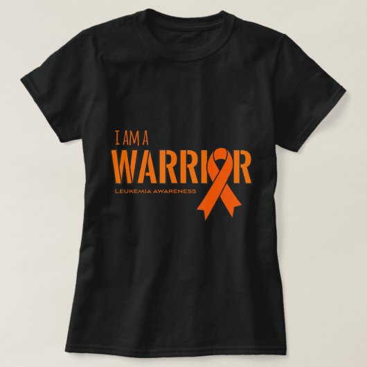 I am a Warrior Leukemia Cancer Awareness T-shirt (Design voorkant)