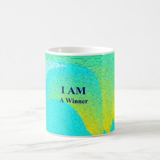 "I AM A WINNER" White 11 oz Classic White Mok (Center)
