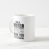 I Am a Writer Funny Author Gift Koffiemok (Voorkant links)
